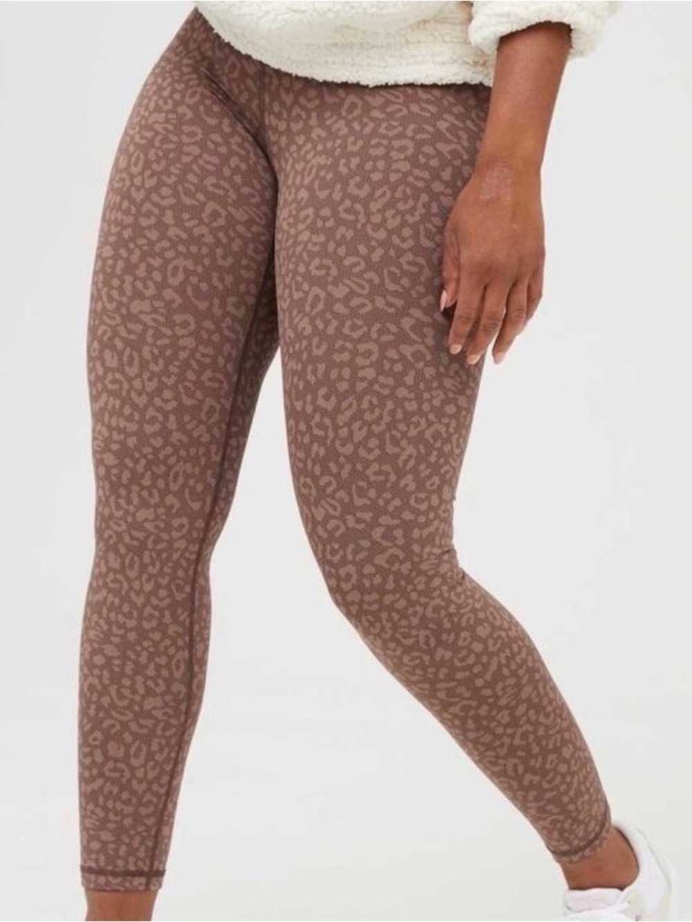 Aerie Offline High Rise Leggings Leopard Print 7/8 length Small